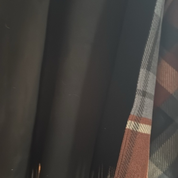 Plaid Women's Scarf in Black and Brown - Picture 8 of 8